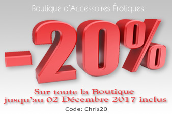 Votre Sex & Love Shop 77 Opération pouvoir d'Achat avec moins 20% jusqu'au 02 Décembre 2017 inclus.